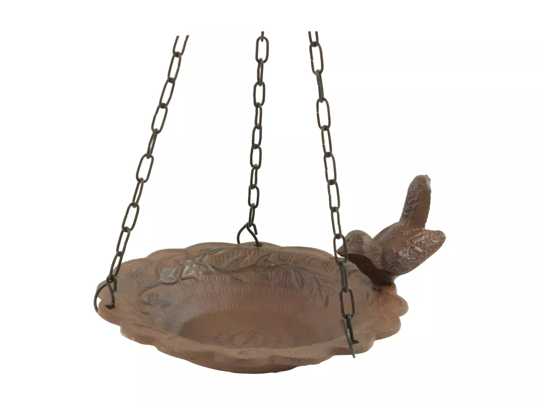 Mangeoire oiseau suspendu fonte Fonte Marron - Décoration d'Autrefois