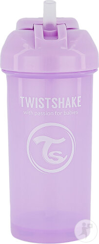 Twistshake Tasse À Paille 360ml Violet Pastel +6 Mois 1 Pièce