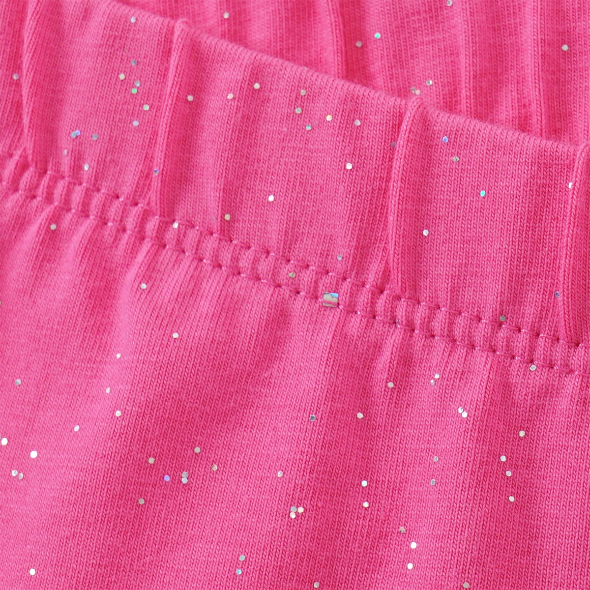 Yigga Mädchen Capri mit Glitzer-Allover pink
