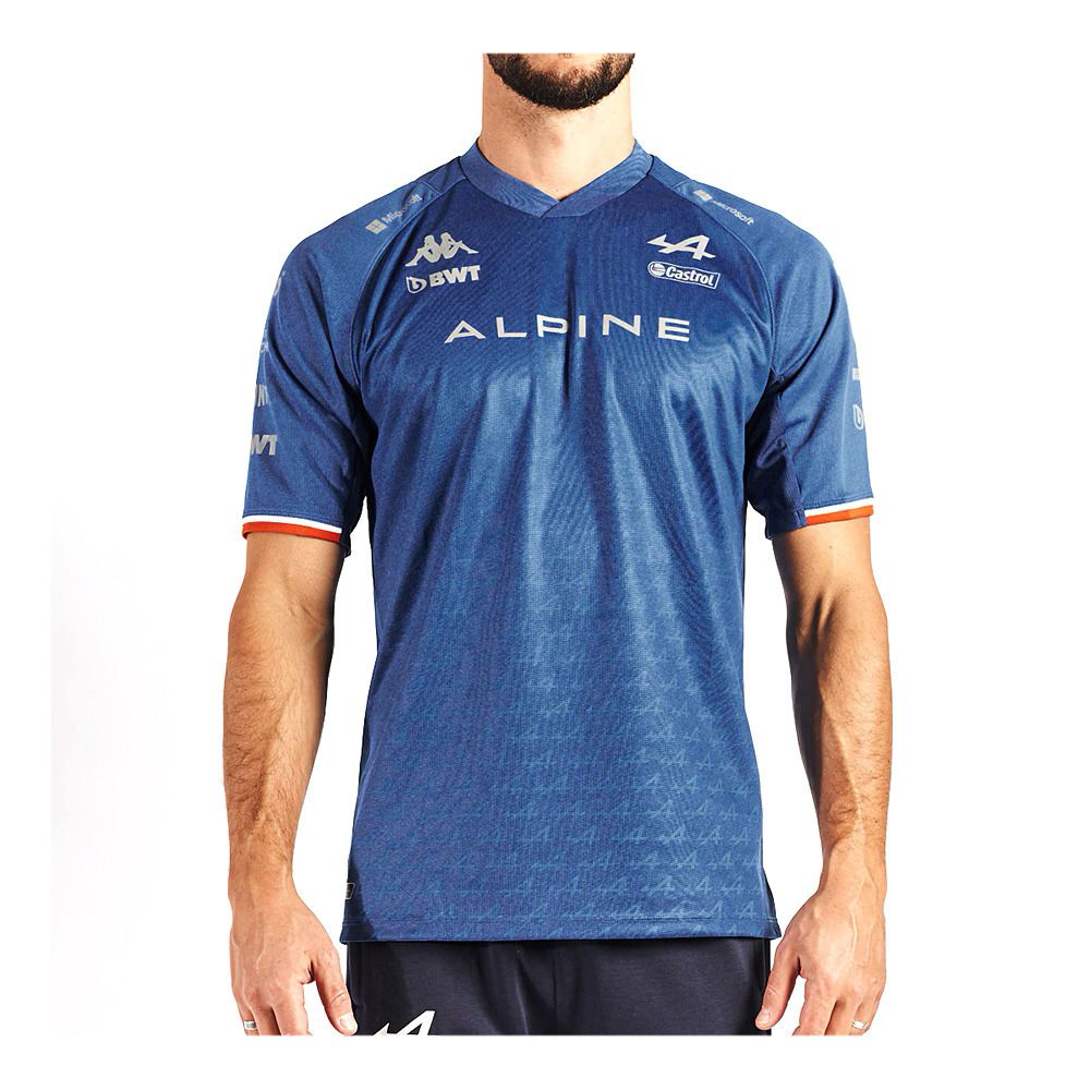 Kappa KOMBAT ALPINE F1 OCON - Maillot Homme blue royal marine/white/red