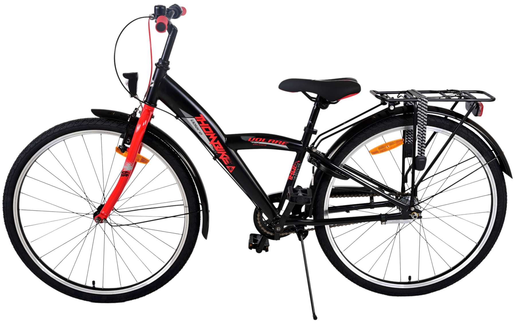 Kinderfahrrad Thombike für Jungen 26 Zoll Kinderrad in Schwarz Rot