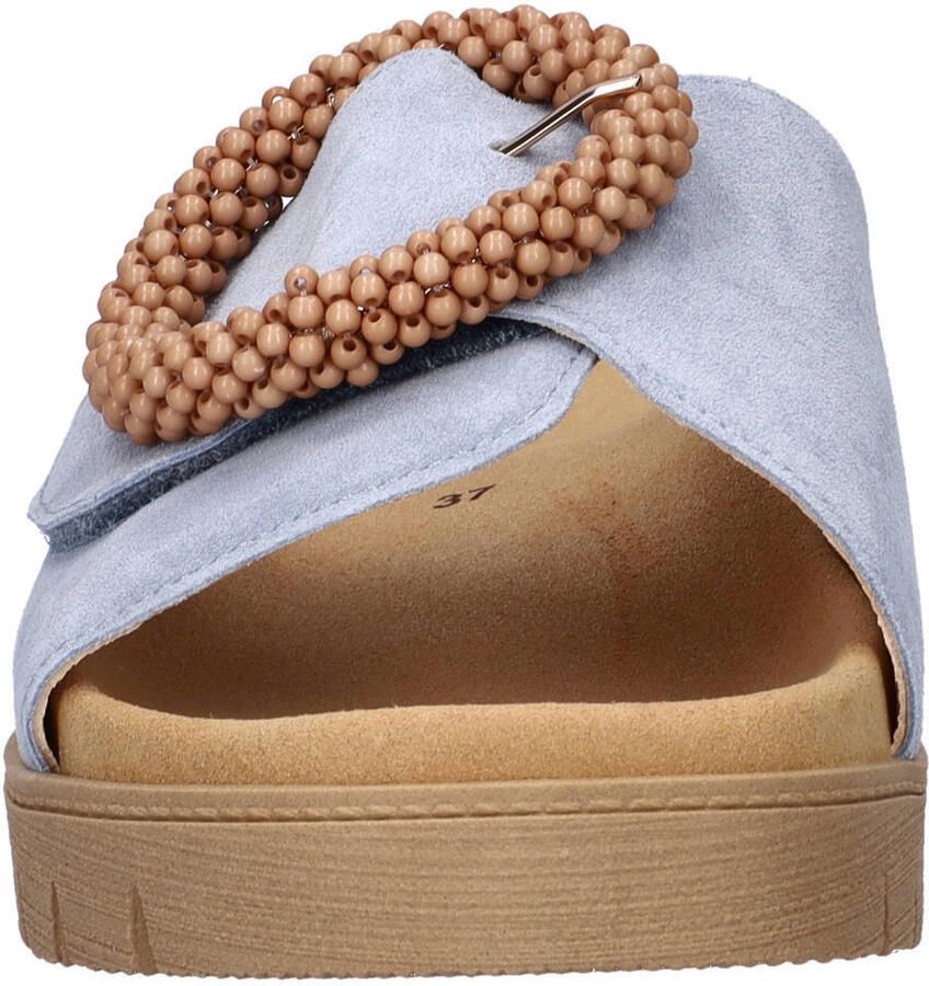 Gabor -Dames blauw licht slippers & muiltjes