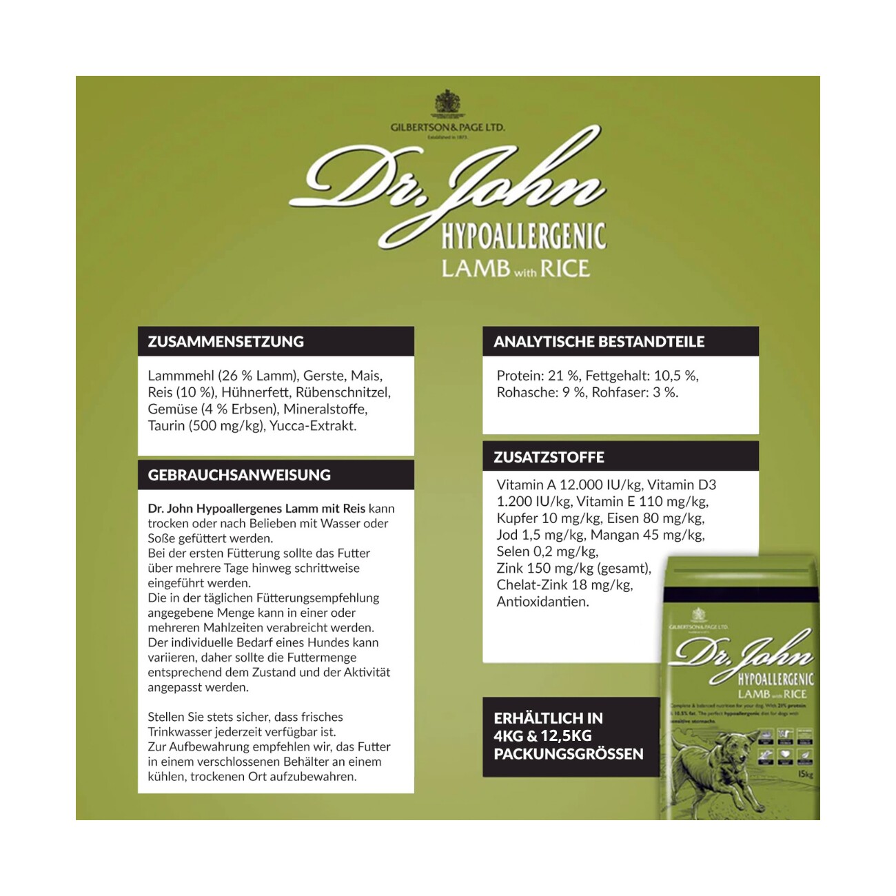 Dr John Lamm mit Reis 4 kg