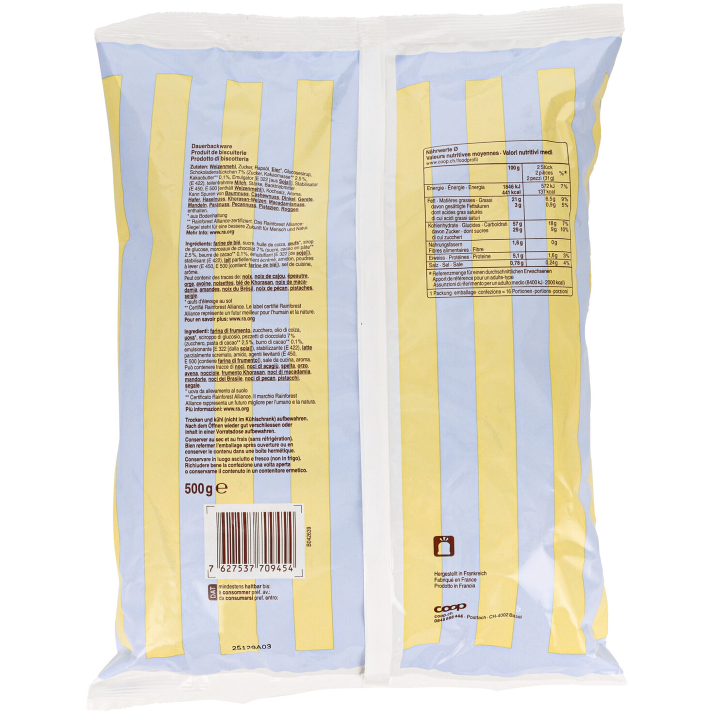 Prix Garantie Madeleines choco