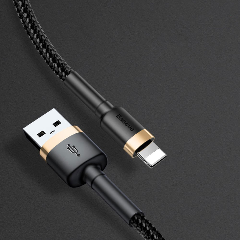 (3m) 2A USB A auf Lightning Ladekabel Datenkabel Nylon Geflecht - Schwarz / Roségold