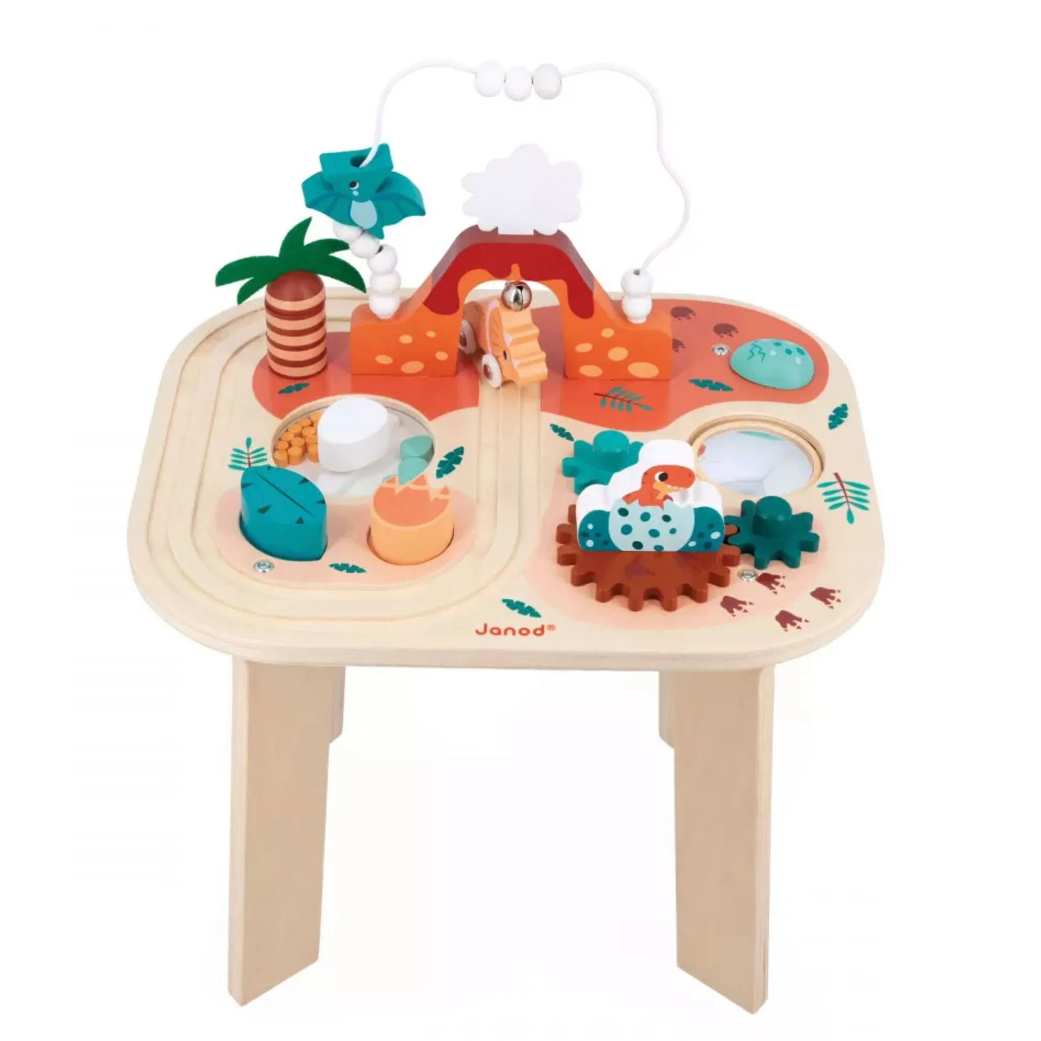 Janod Table d'Activités en Bois - Dino