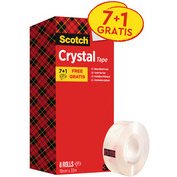 3M  Ruban adhésif Crystal Clear 600, 19 mm x 15 m, 2+1