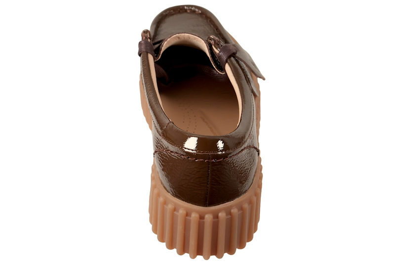 CLARKS TORHILL BEE DARK BROWN PATENT SHOE