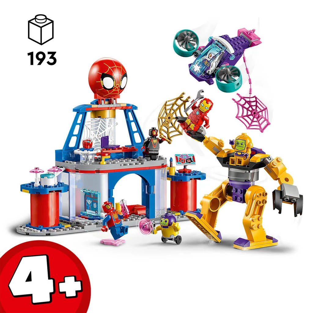 Wat een leuke lego set!Marvel Spidey and his Amazing Friends Team Spidey webspinner hoofdkwartier Speelgoed 10794