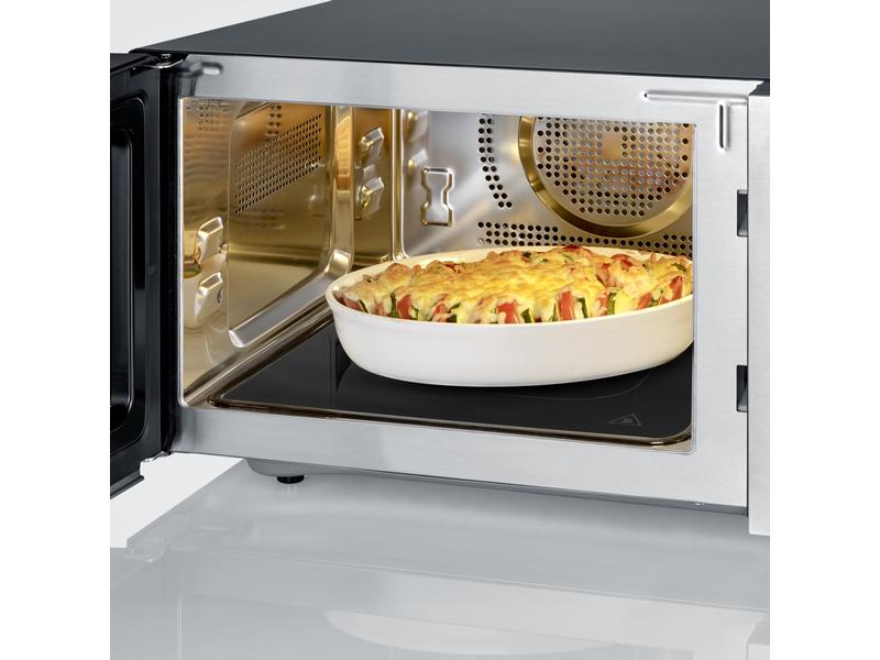 Severin Mikrowelle mit Grill MW7777 Silber Mikrowelle mit einer Leistung von 900 W