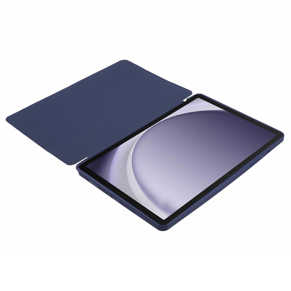 Samsung Galaxy Tab A9  Plus Leder Tasche Flip Cover Hülle - Dunkelblau