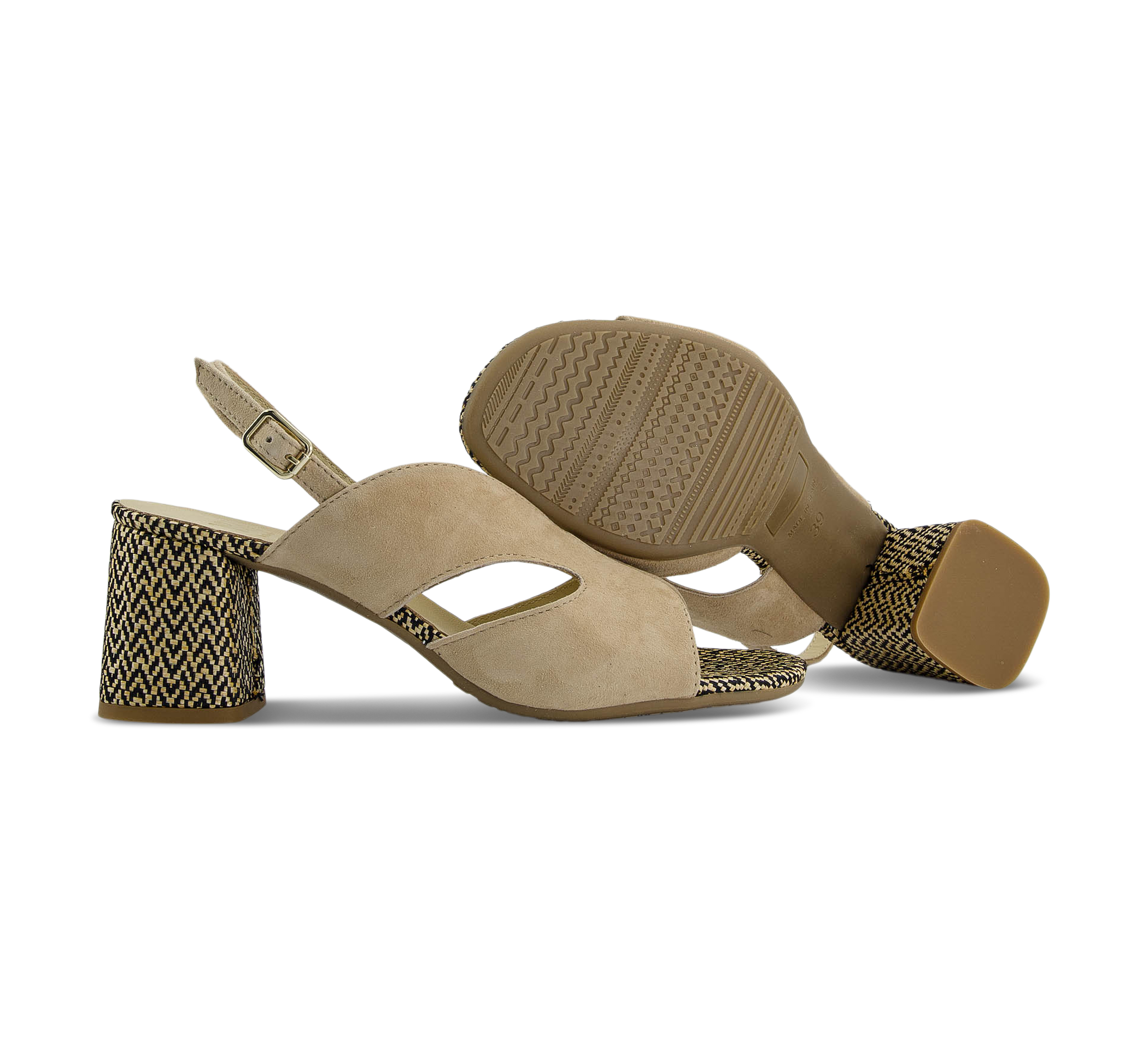 1874 by Walder Riemchensandalen beige/taupe