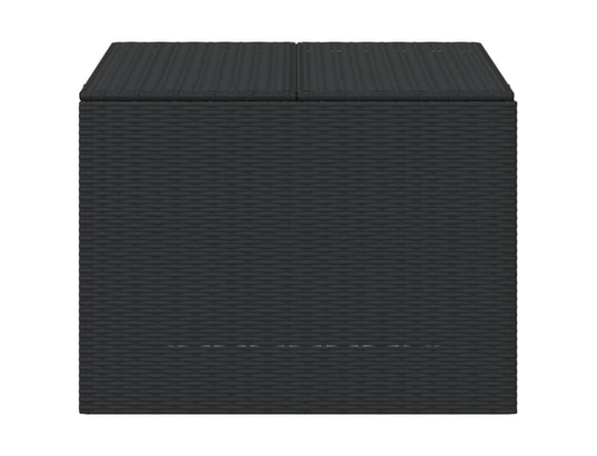 VIDAXL - Coffre Boîte de rangement de jardin noir 291l résine tressée