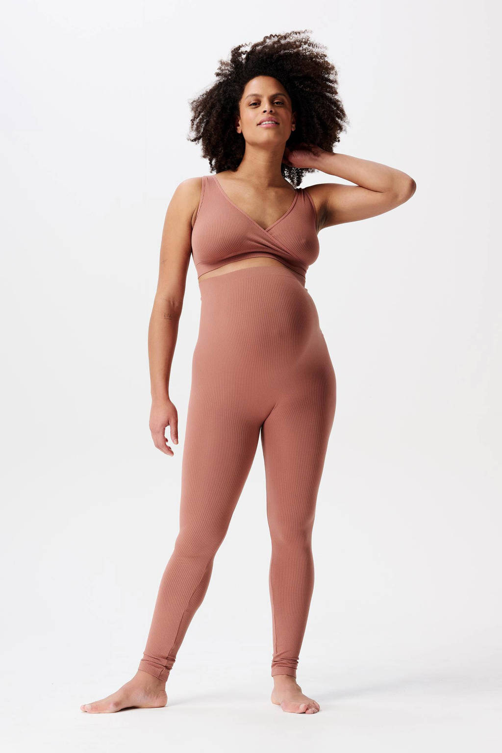 Noppies high waist skinny zwangerschapslegging Reva oudroze