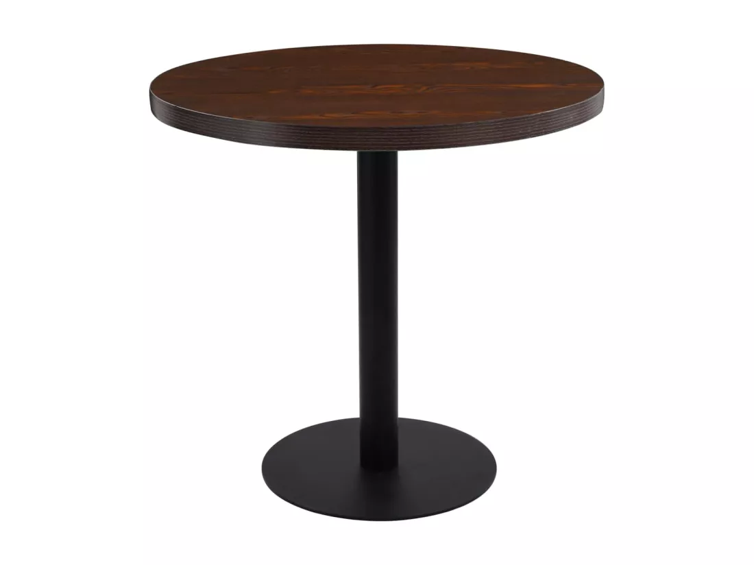 Table de bistro Marron foncé 80 cm MDF