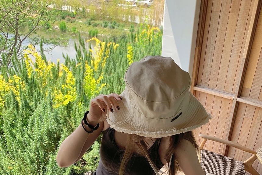 ZENME - Effen broek met wijde pijpen en trekkoord in de taille