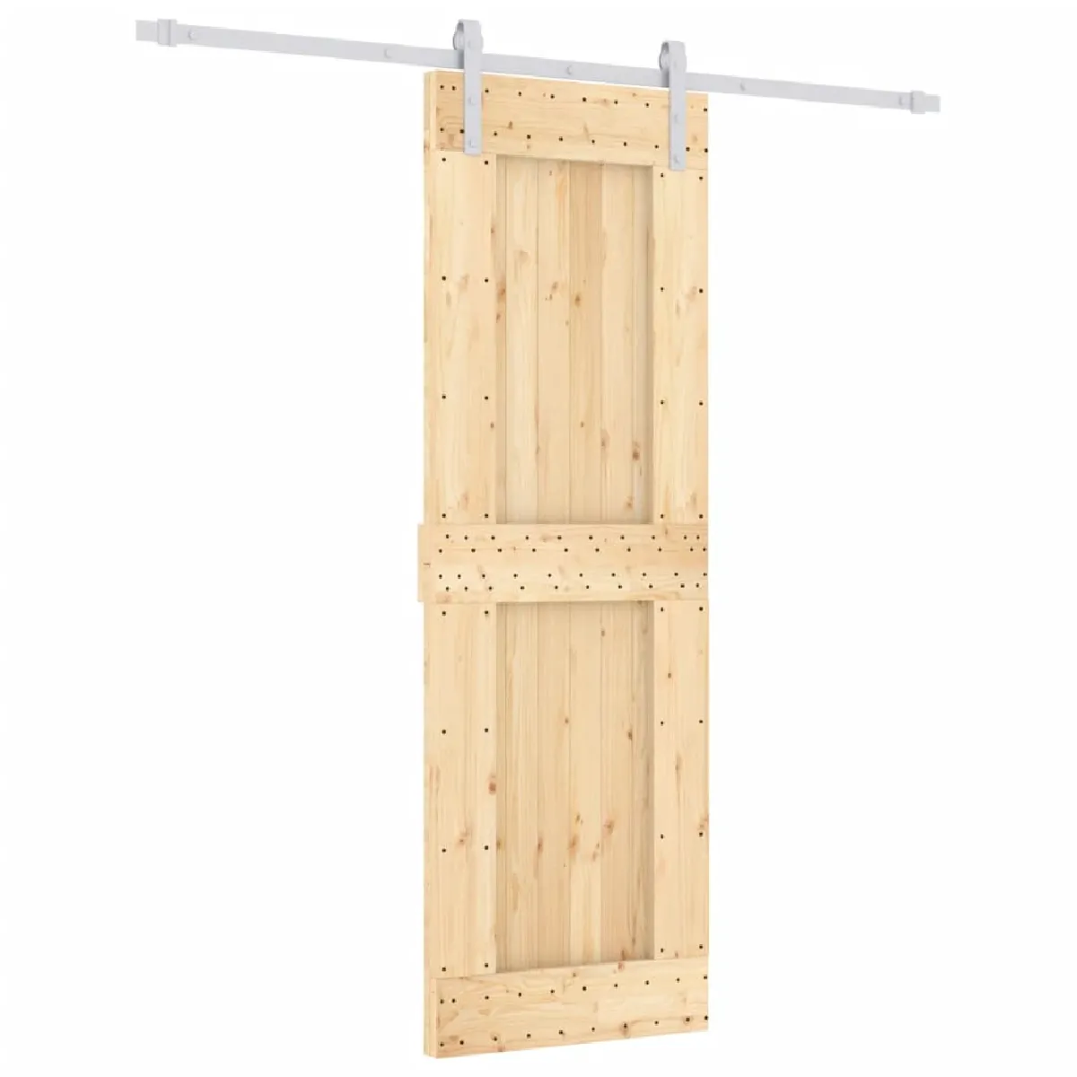 vidaXL Porte coulissante pin massif 70x210 cm avec kit