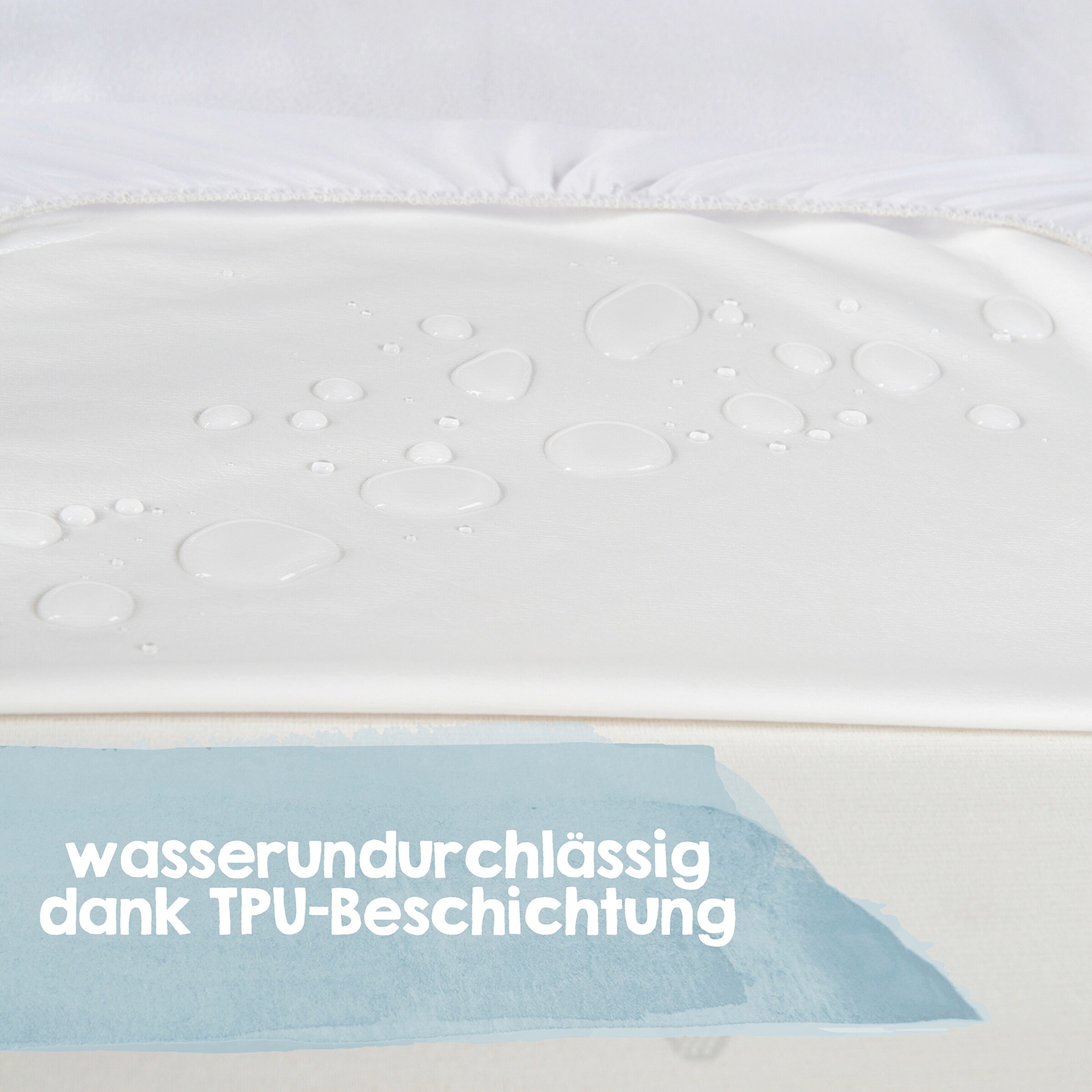 roba Spannbettlaken mit Feuchtigkeitsschutz, 100x200 cm safe asleep®