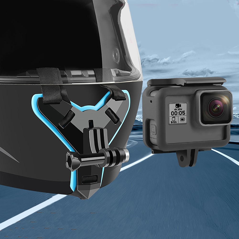 Universal Motorrad Helm Halterung für GoPro - Schwarz