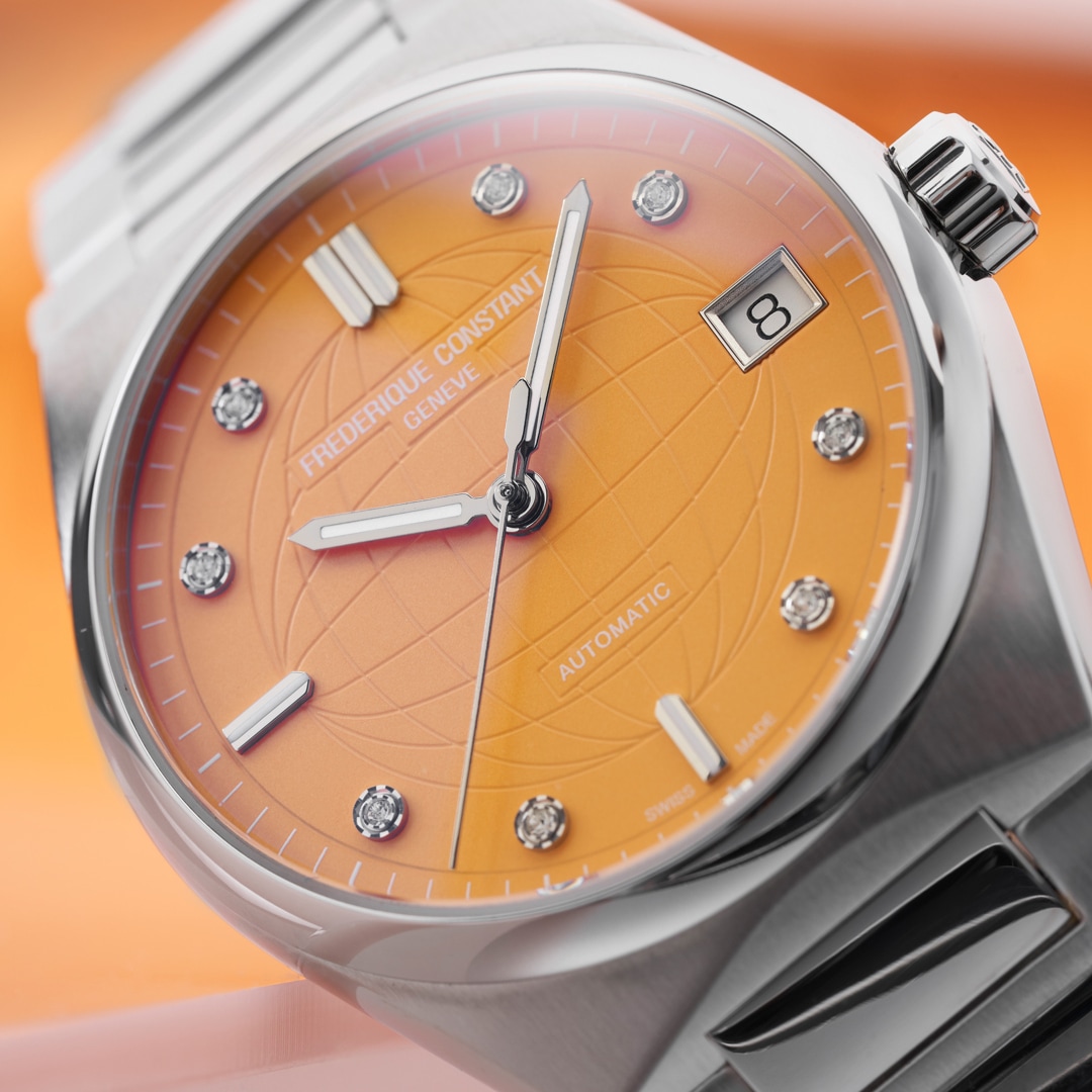 Frederique Constant Highlife Ladies Automatic Diamonds Orange