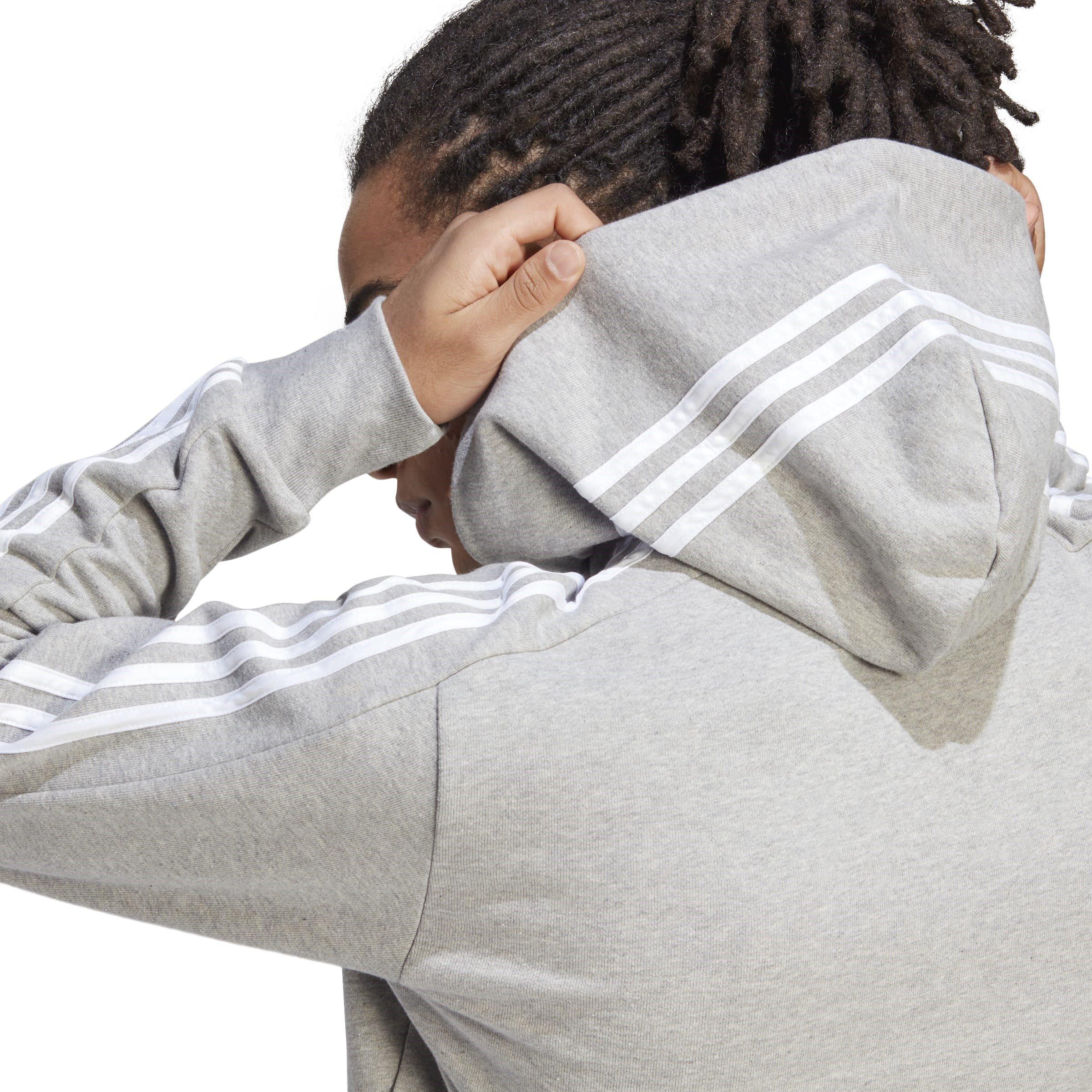 adidas Essentials French Terry 3 Stripes Zip Hoodie Mens