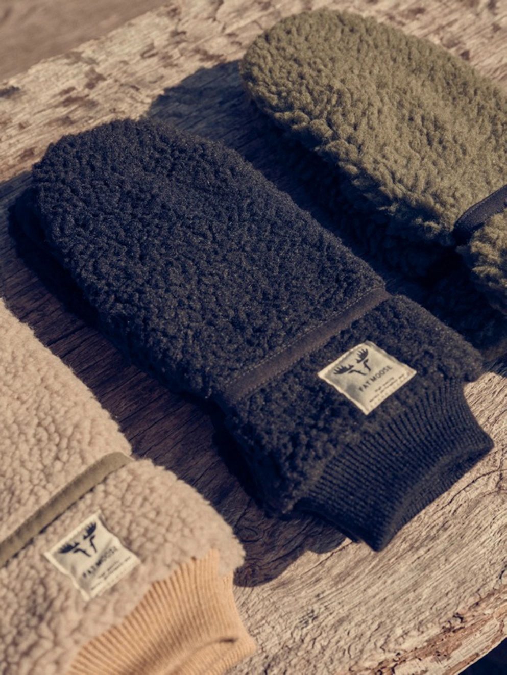 Fat Moose Villy Teddy Mittens black