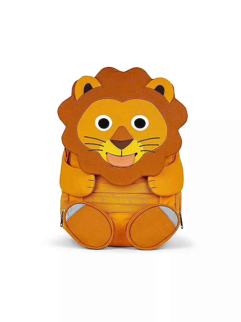 AFFENZAHN Kinder Rucksack Großer Freund - Löwe orange