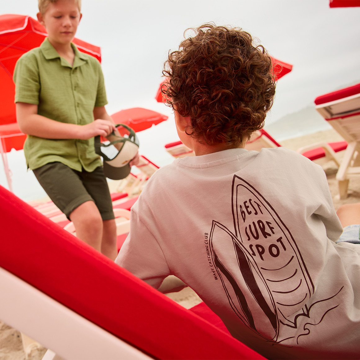 Jonas Nielsen Jungen T-Shirt mit Backprint beige
