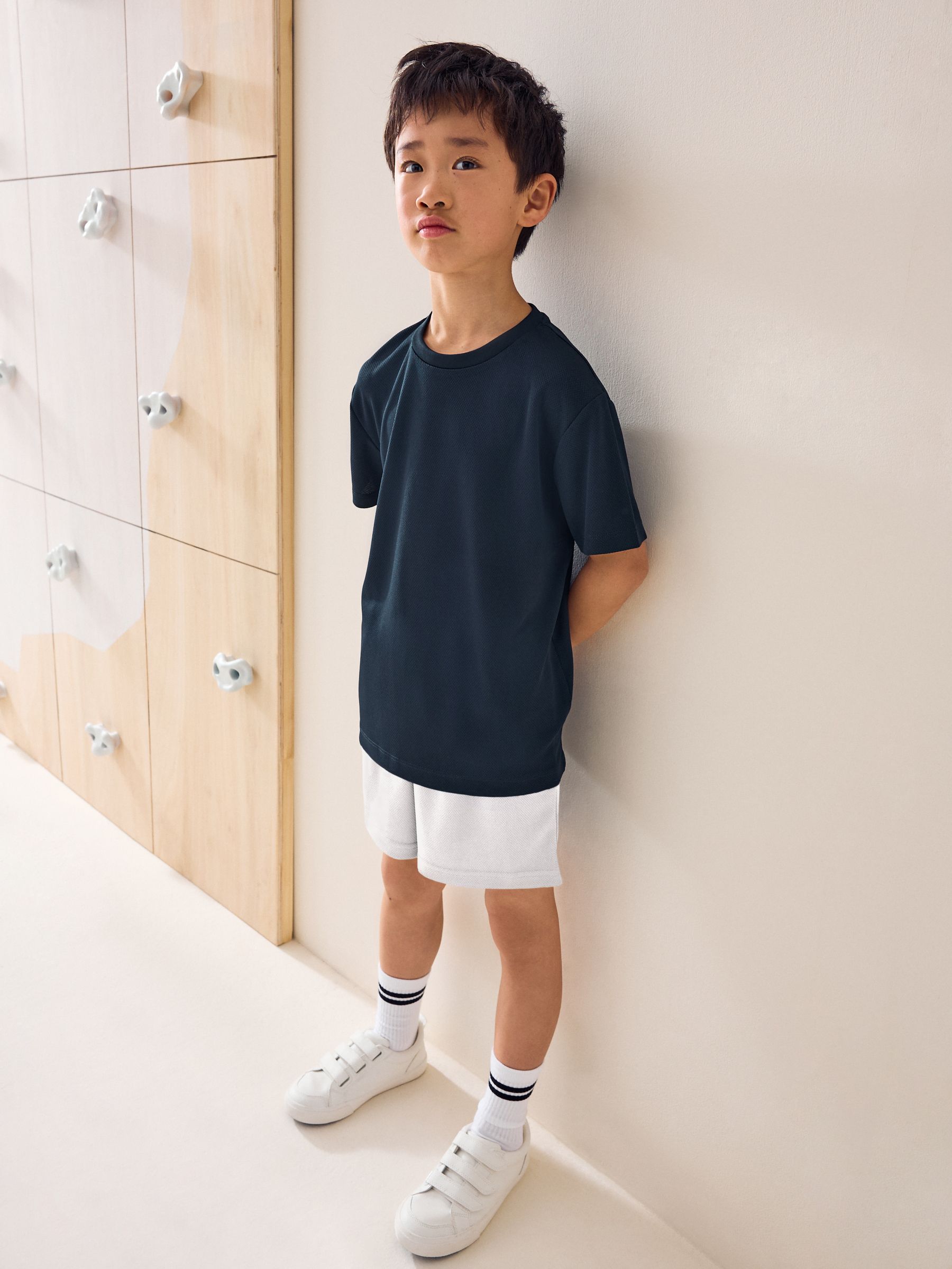Wit - Sportshort (3-16 jr)