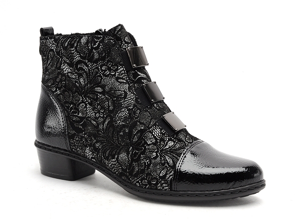 Rieker boots bottine plates femme y07c9 noir