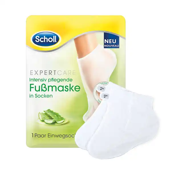 ExpertCare Intensiv pflegende Fußmaske in Socken mit Aloe Vera