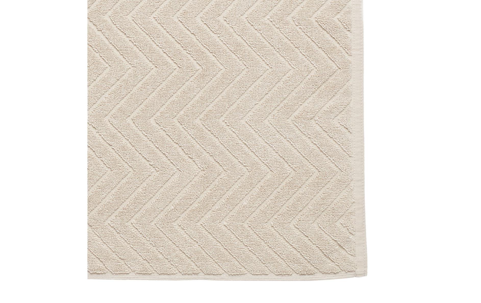 Frottiervorleger Chevron 50 x 70 cm, BeigeDer ideale Begleiter für die tägliche Baderoutine