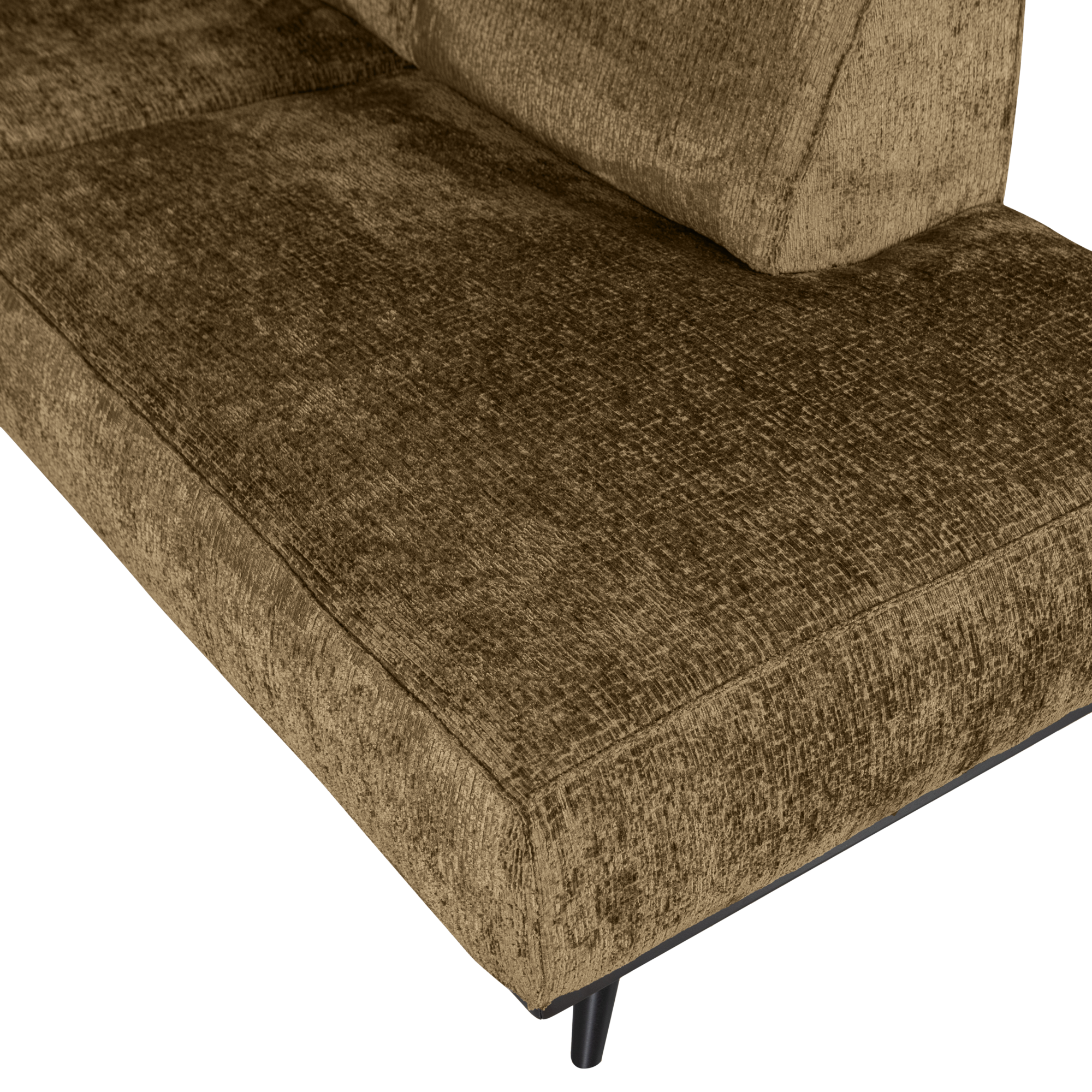 Hoekbank Statement Statement Hoekbank Rechts - Structure Velvet - Brass