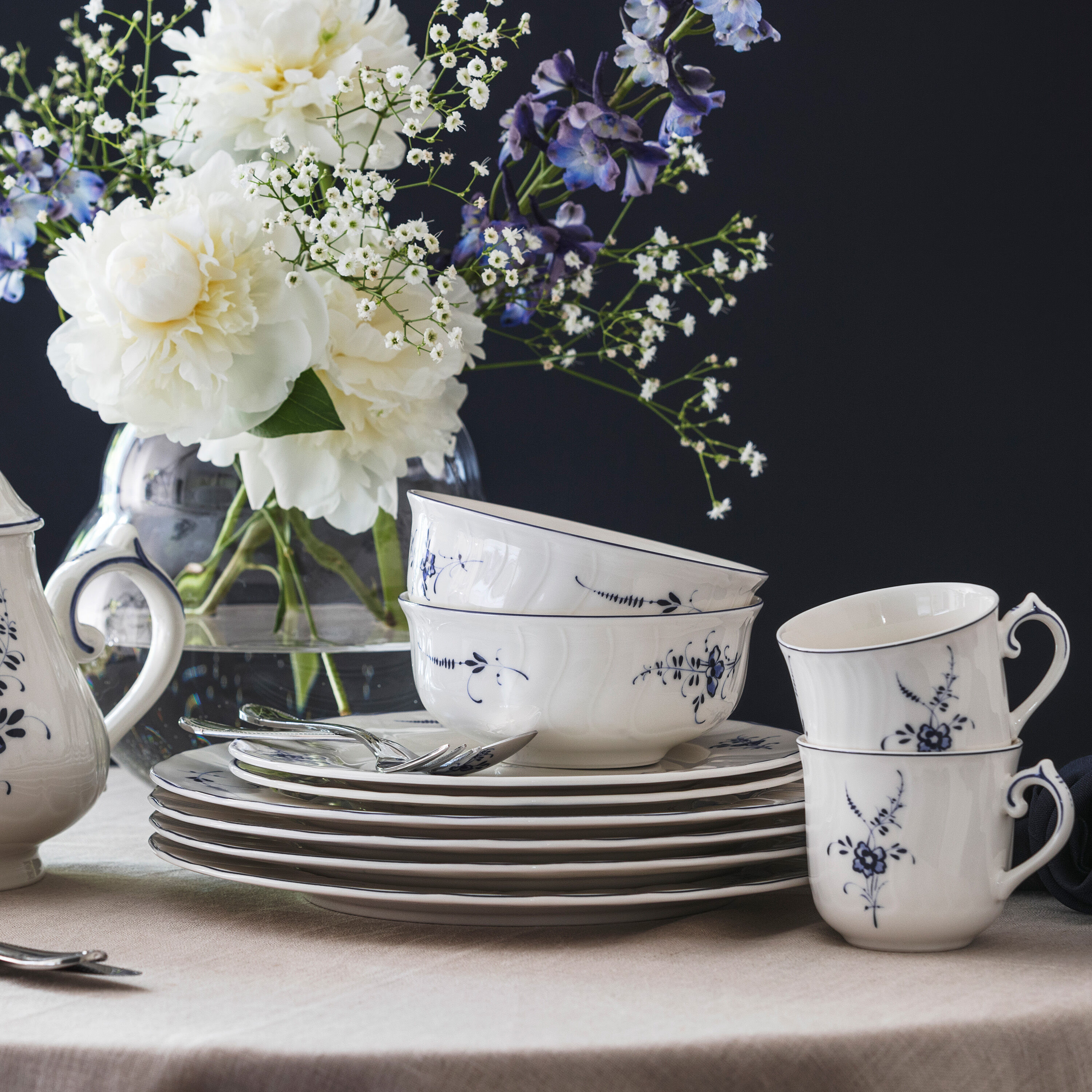Vieux Luxembourg Dessert bowl White, 8.8 oz, Premium Porcelain
