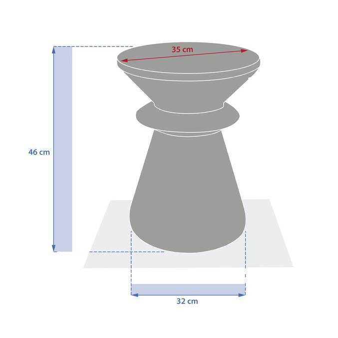 Table d'appoint de jardin ronde ALTURIO Noir