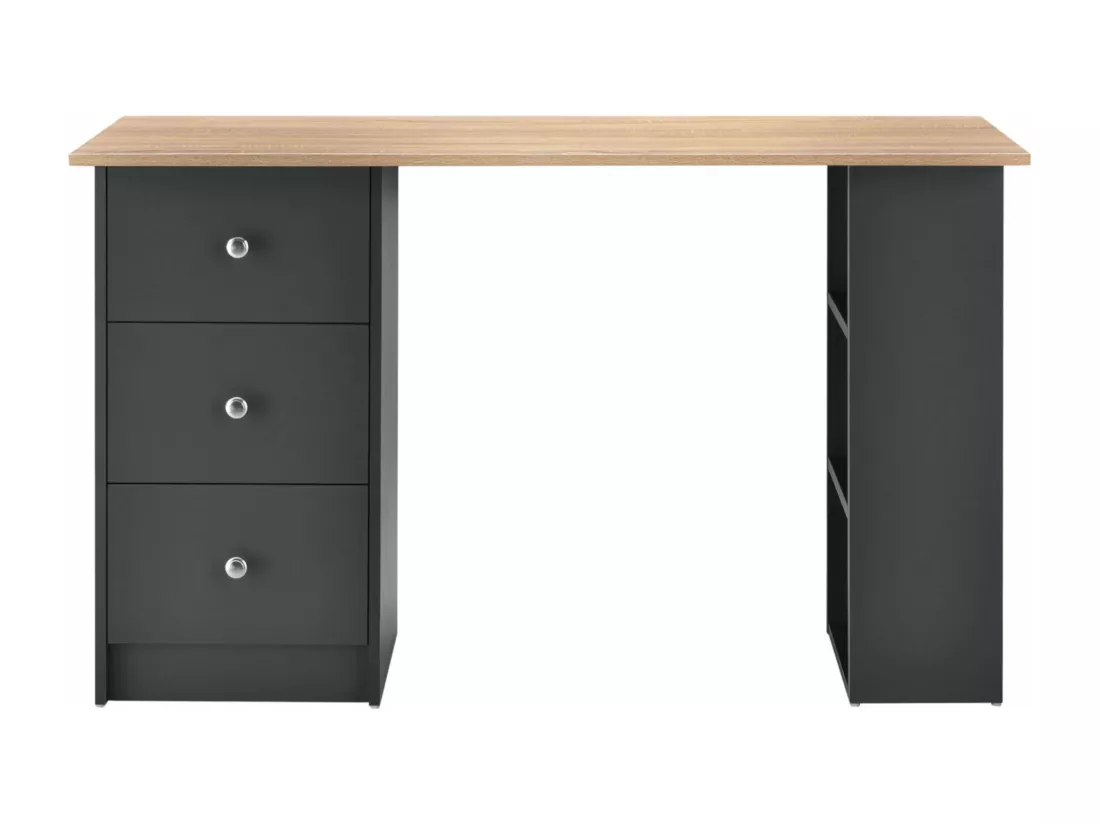 Bureau table secrétaire poste bois marron 120 x 49 x 72 cm 03_0004712