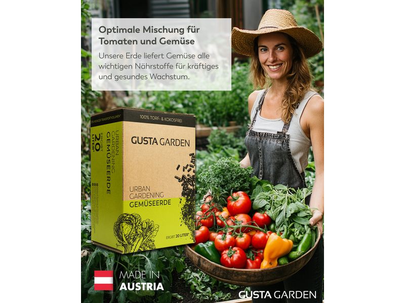 Gusta Garden Pelletierte Quellerde 4.6 kg Pelletierte Quellerde für Gemüsepflanzen