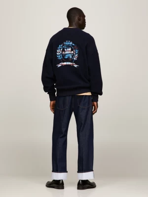 Moletom oversized com logo Tartan Crest