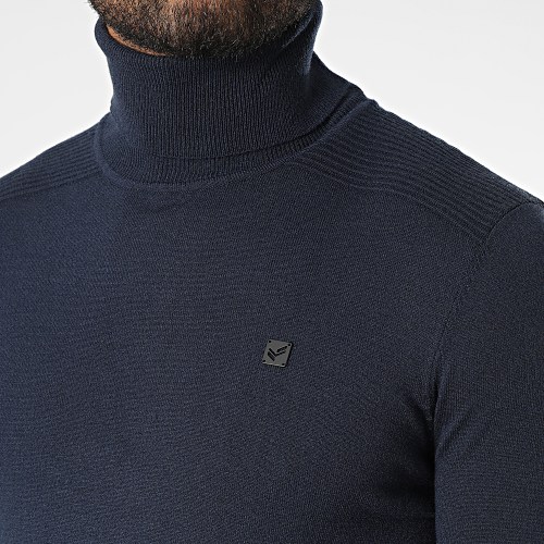 Pull Col Roulé Arian Bleu Marine
