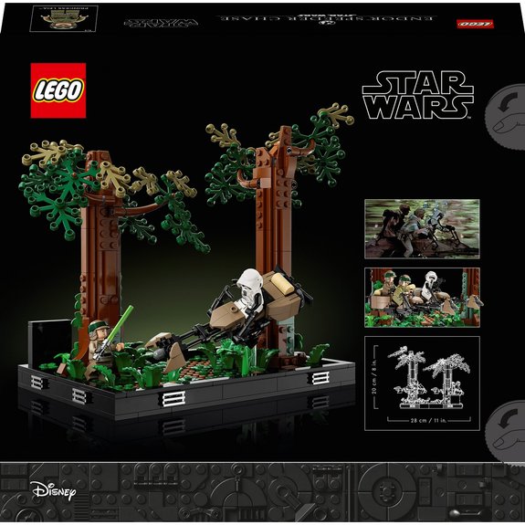Diorama course poursuite en speeder sur Endor Lego Star Wars 75353