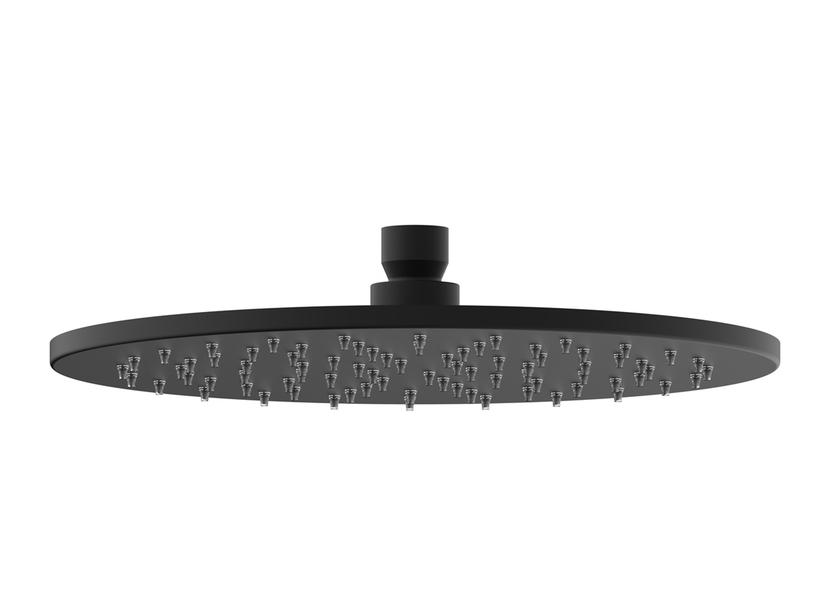 Plieger Monza hoofddouche 25cm mat zwart