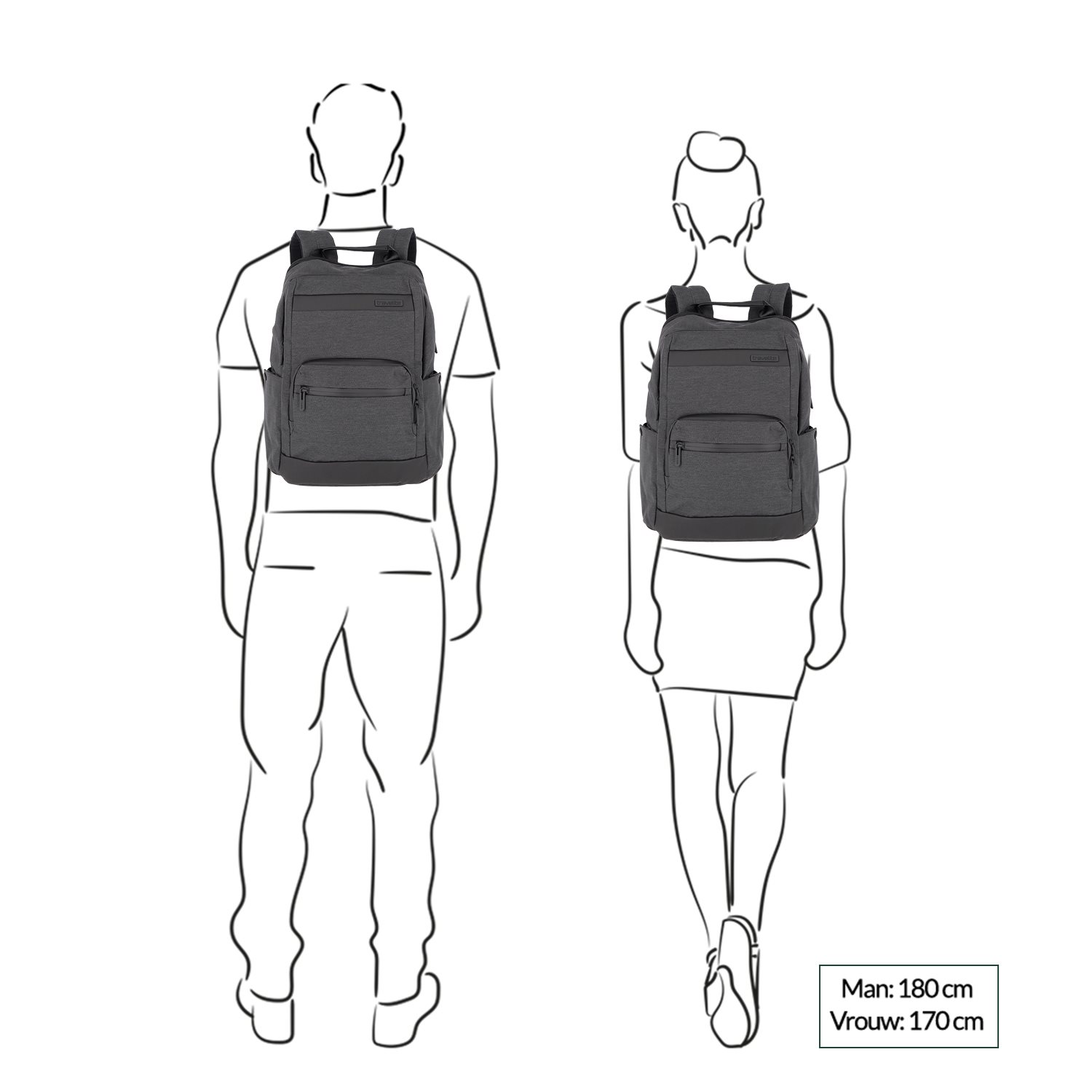 Travelite Meet Backpack Expandable anthracite