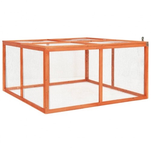 Gaiola quadrada de madeira Vidaxl para coelhos de pequeno porte.