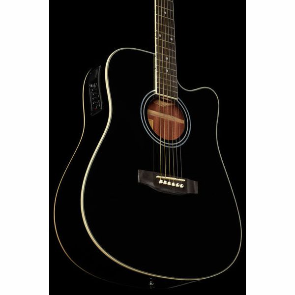 Harley Benton HBD120CEBK Westerngitarre Schwarz