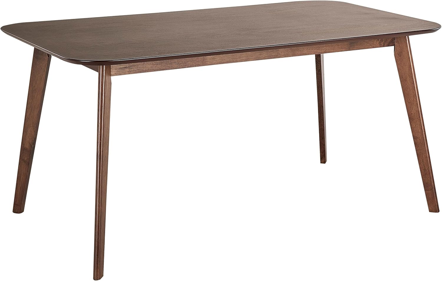 Beliani Esszimmertisch Gummibaumholz MDF- Platte 150x90 cm Dunkles Mahagoni Holz Ephrata