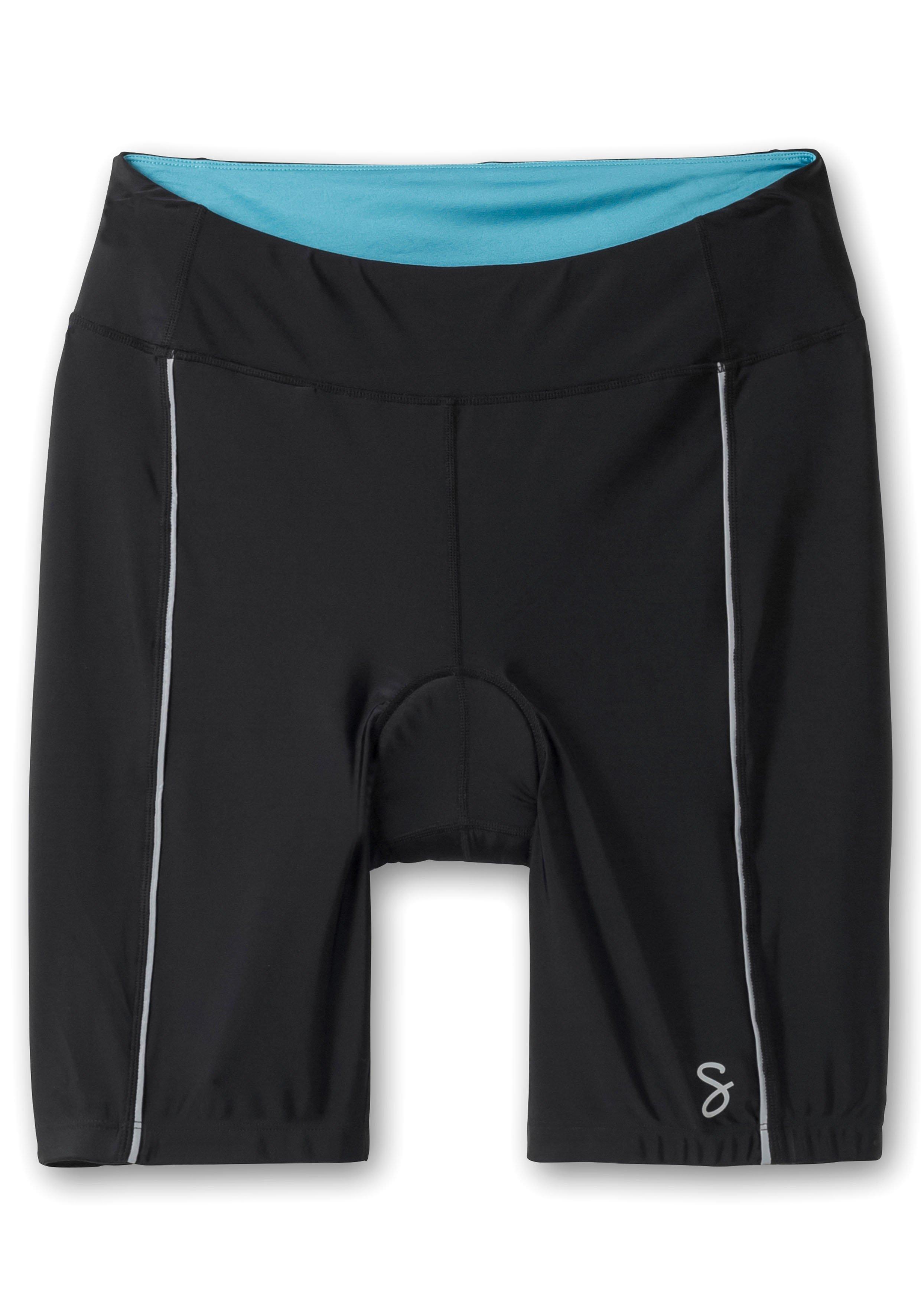 Radlerhose mit Polsterung und Reflektoren