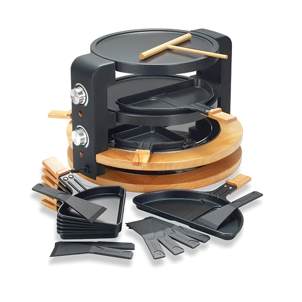 Raclette ronde multifonction 10 poêlons 1500 W Kitchen Chef Profession