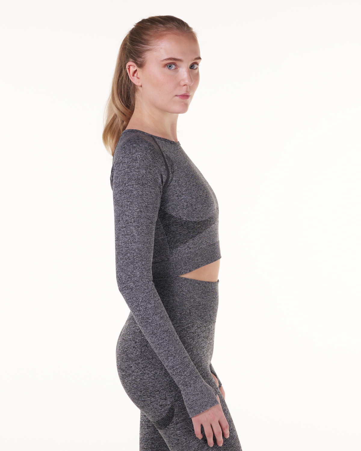 LEVITY Solar Seamless Cropped LS Grey Marl