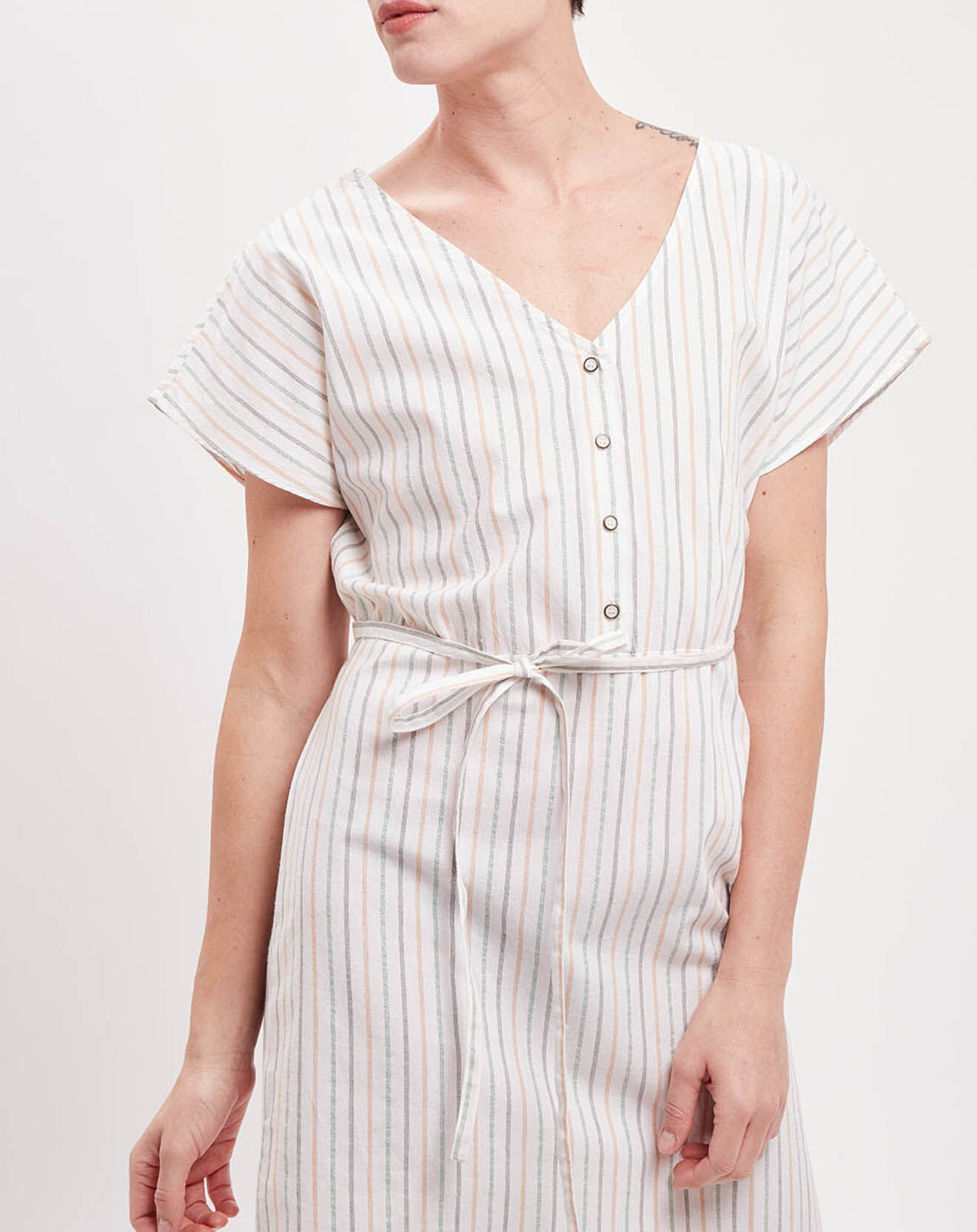 Harris Wilson Robe courte Cianelle rayée écrue