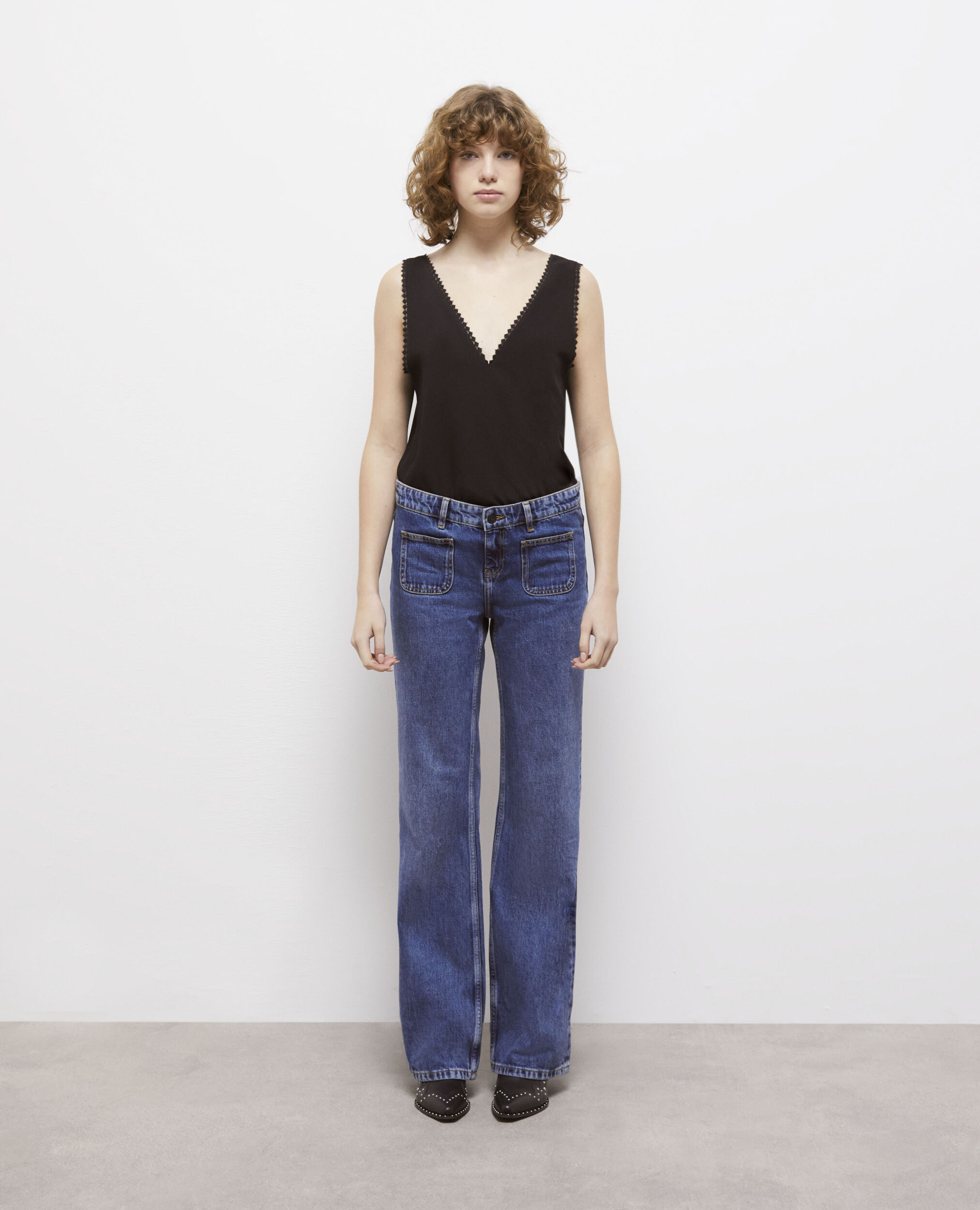 Jean flare bleu